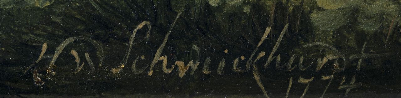 Heinrich Wilhelm Schweickhardt Signaturen Hirten mit ihrer Herde am Fluss