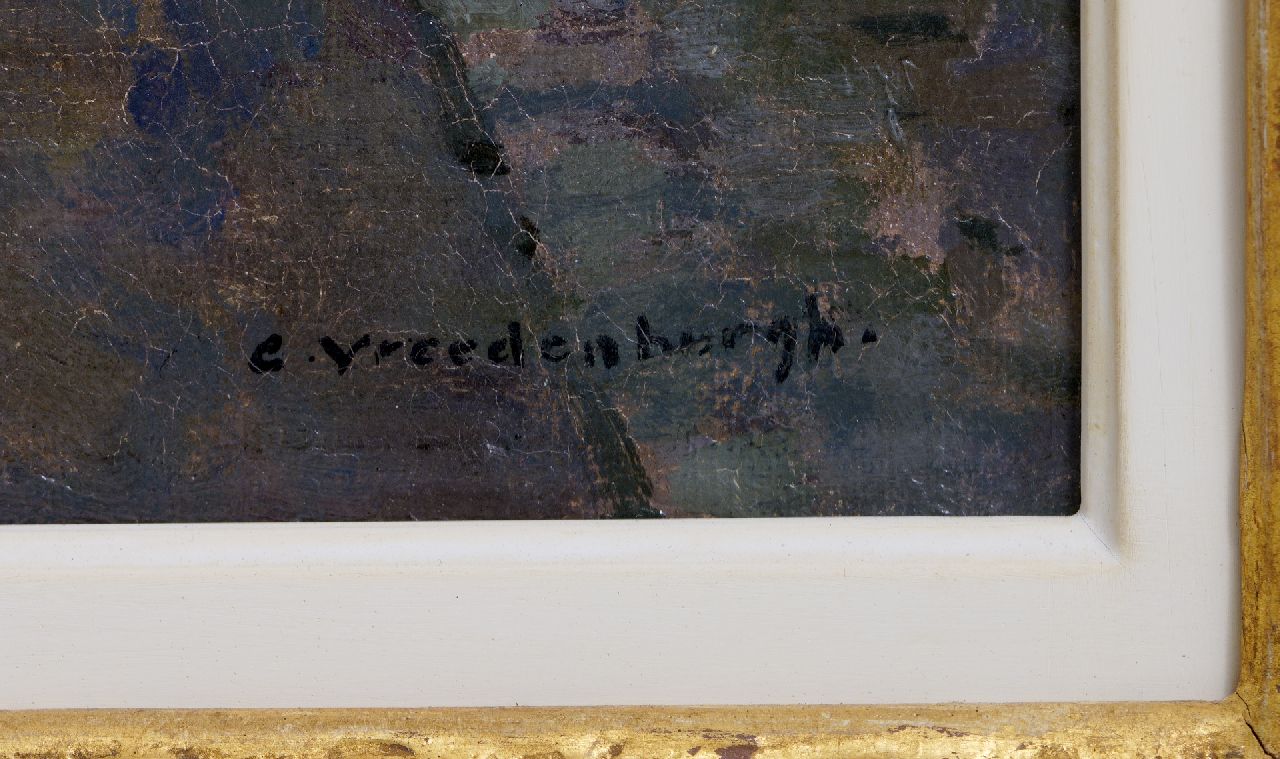 Cornelis Vreedenburgh Signaturen Die Groenburgwal in Amsterdam mit dem Zuiderkerk Turm