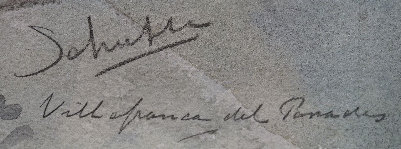 Louis Schutte Signaturen Massen auf der Straße in Villafranca del Penedès, Spanien