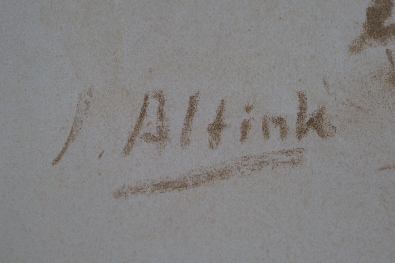 Jan Altink Signaturen Sitzender Akt auf den Rücken gesehen