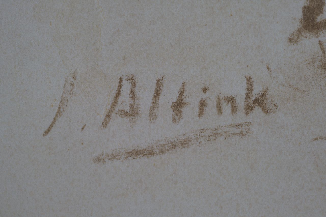 Jan Altink Signaturen Sitzender Akt auf den Rücken gesehen