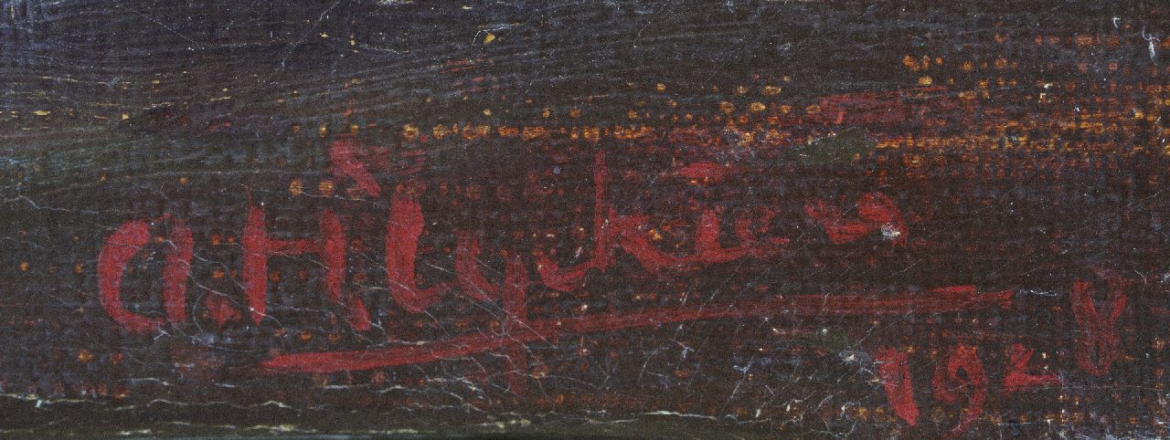 Hollandse Schook, begin 20e eeuw Signaturen Stilleben mit chrysanthemen