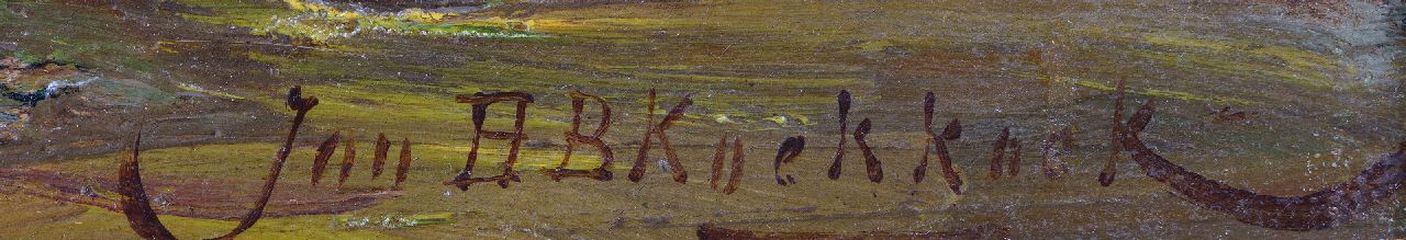 Jan H.B. Koekkoek Signaturen Fischerarbeit am Strand