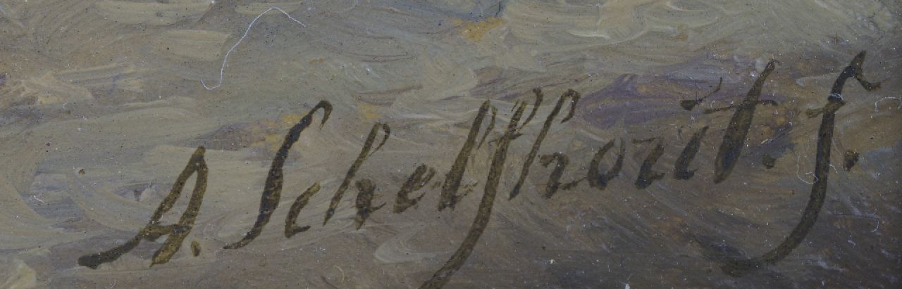 Andreas Schelfhout Signaturen Ankommendes Fischereifahrzeug