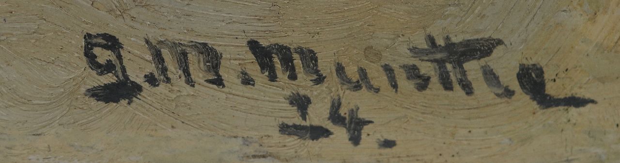 Morgenstjerne Munthe Signaturen Warten auf den Fang am Strand von Katwijk