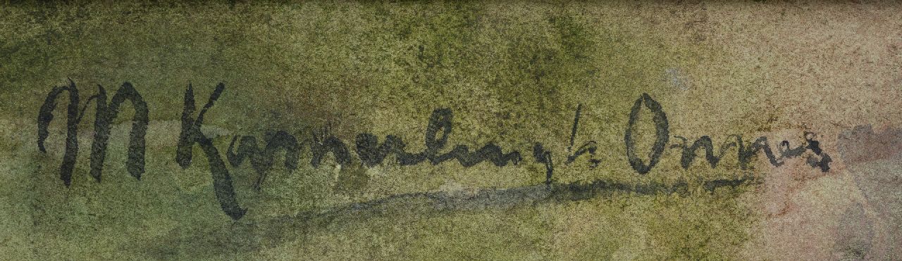 Menso Kamerlingh Onnes Signaturen Glasvasen mit blühenden Zweigen