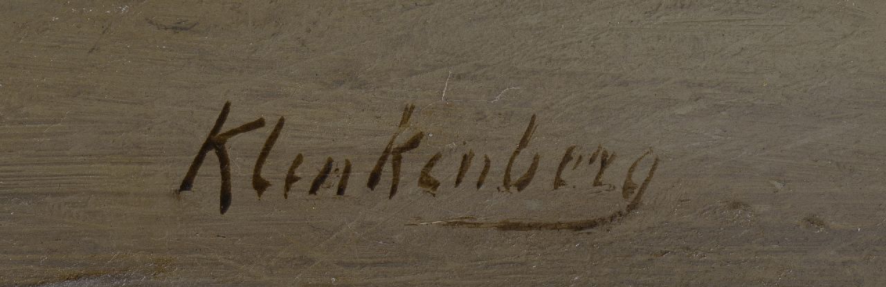 Karel Klinkenberg Signaturen Holländischer Kanal im Winter