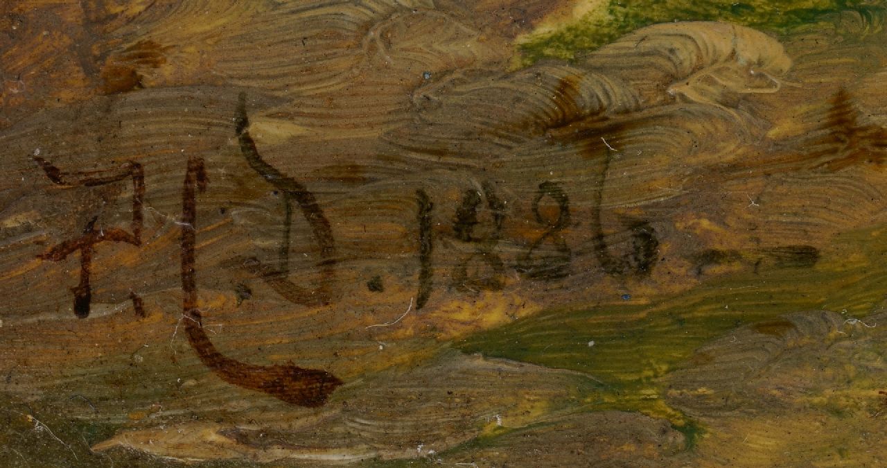 Pieter Cornelis  Dommershuijzen Signaturen Trocknen der Fischernetze