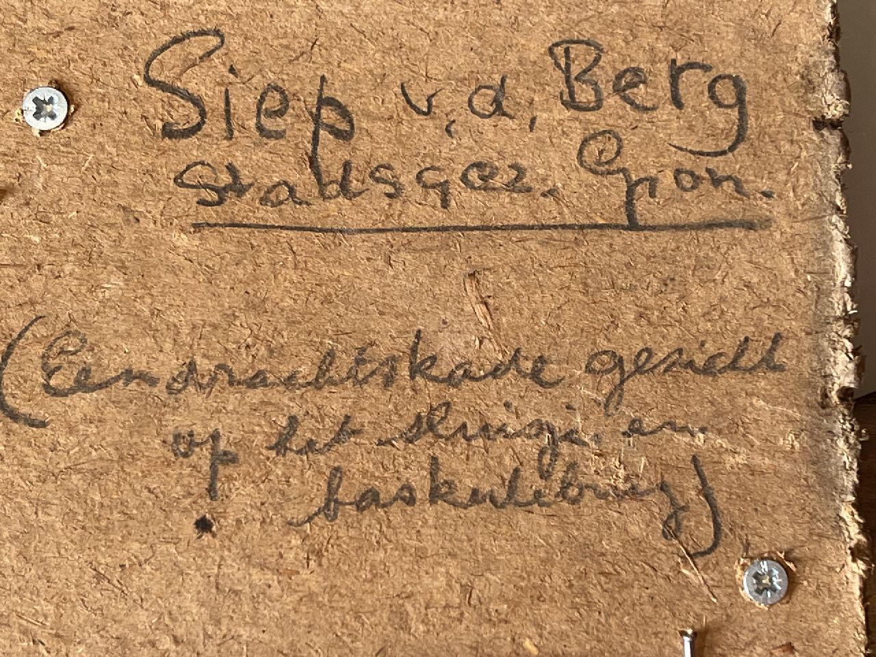 Siep van den Berg Signaturen Die Eendrachtskade und die Klappbrücke, Groningen