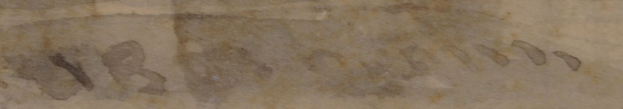 Johannes Bosboom Signaturen Innenraum der Grote Kerk in Breda mit dem grabdenkmal von Engelbert I von Nassau