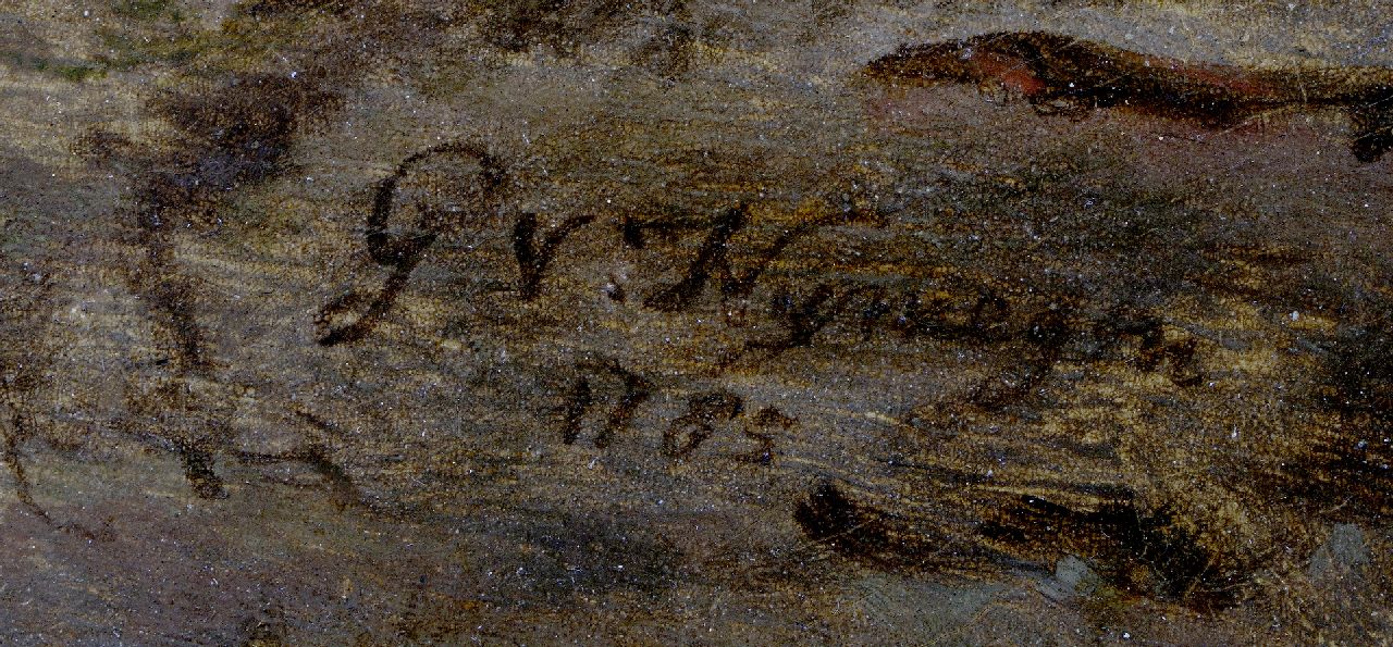 Gerard van Nijmegen Signaturen Kuhhirten bei einem einem Flussbett