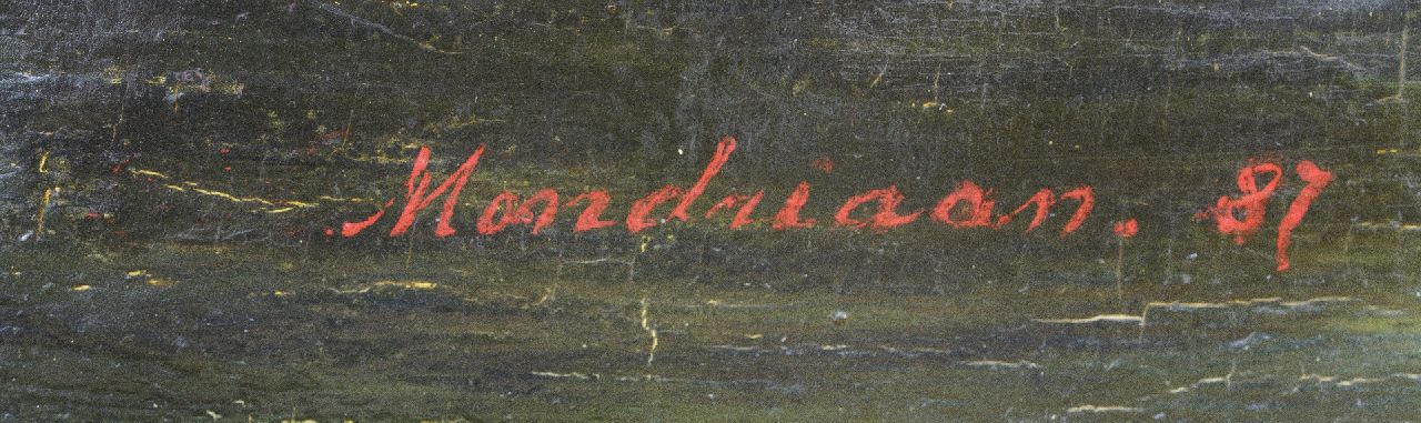 Piet Mondriaan Signaturen Die Teiche im Haagse Bos