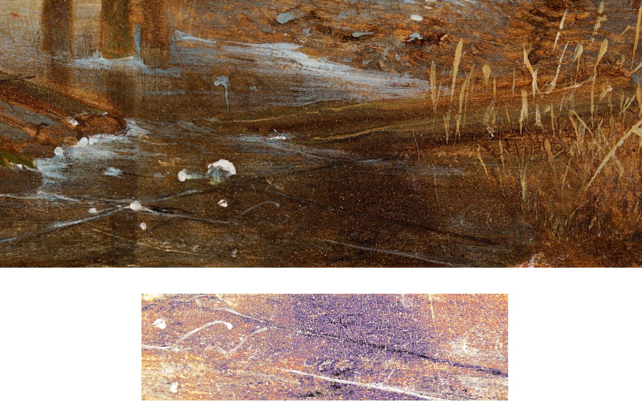 Charles Leickert Signaturen Holländische Winterlandschaft mit Güterschlitten und Figuren auf dem Eis