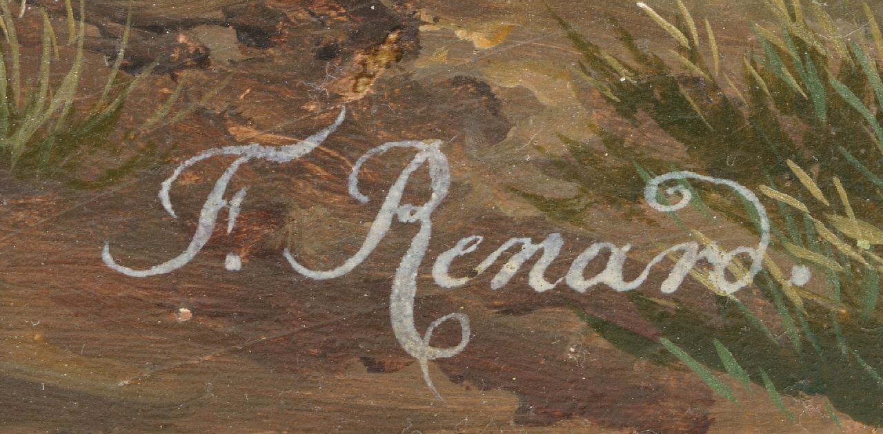 Fredericus Theodorus Renard Signaturen Ländliche Aktivitäten in einem Dorf