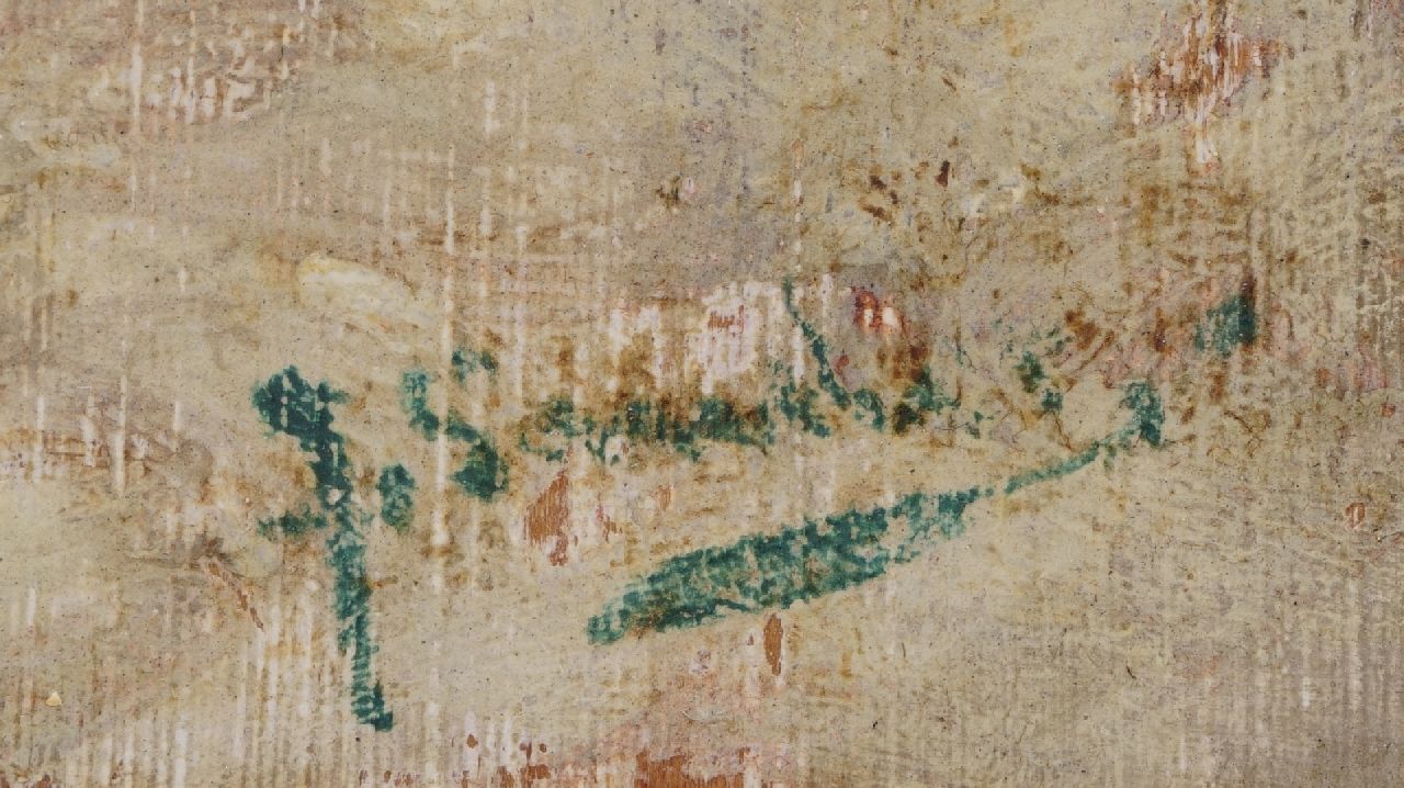 Johann Jungblut Signaturen Figuren in einem verschneiten Wald (Anhänger Sommer)