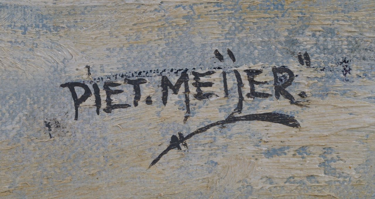 Piet Meijers Signaturen Schneelandschaft