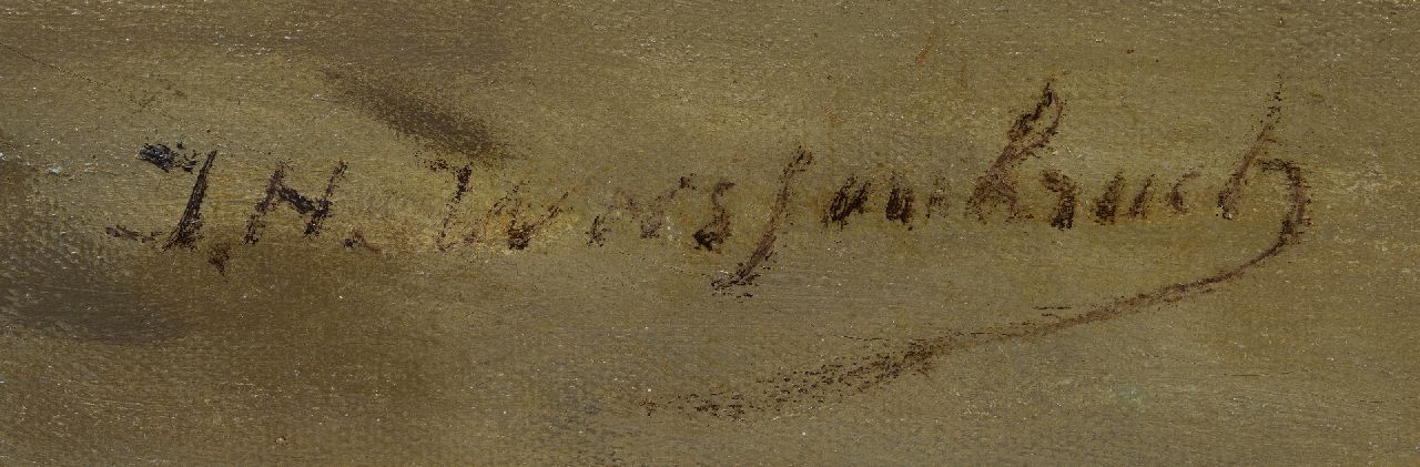 Jan Hendrik Weissenbruch Signaturen Schiff am Strand von Zeeland