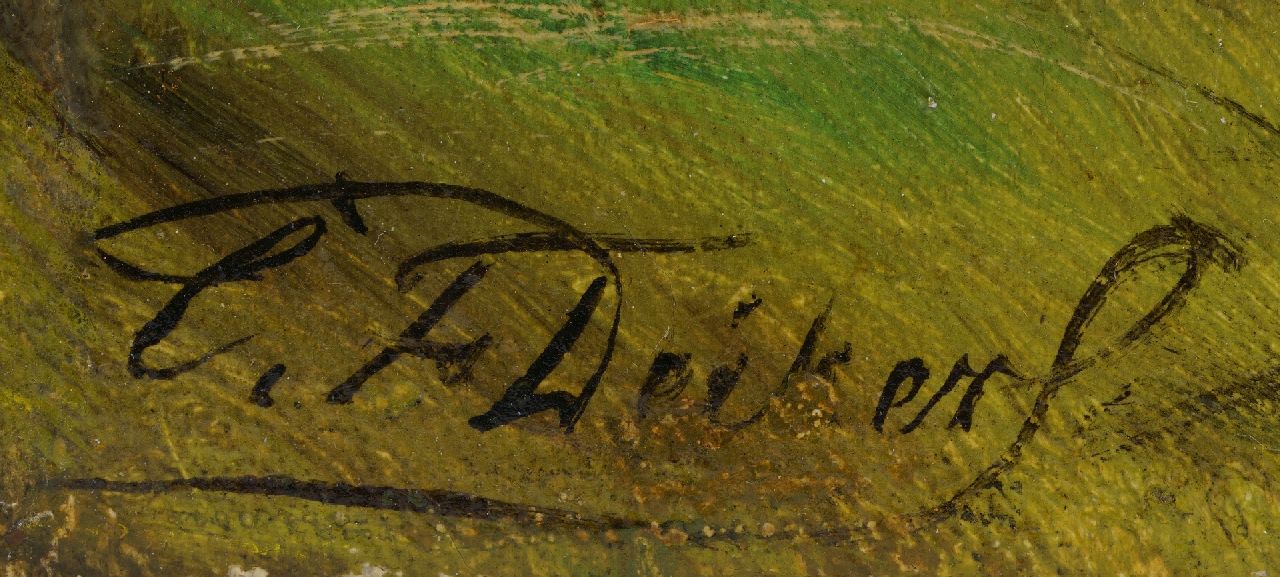Carl Friedrich Deiker Signaturen Wild auf einem Hügel