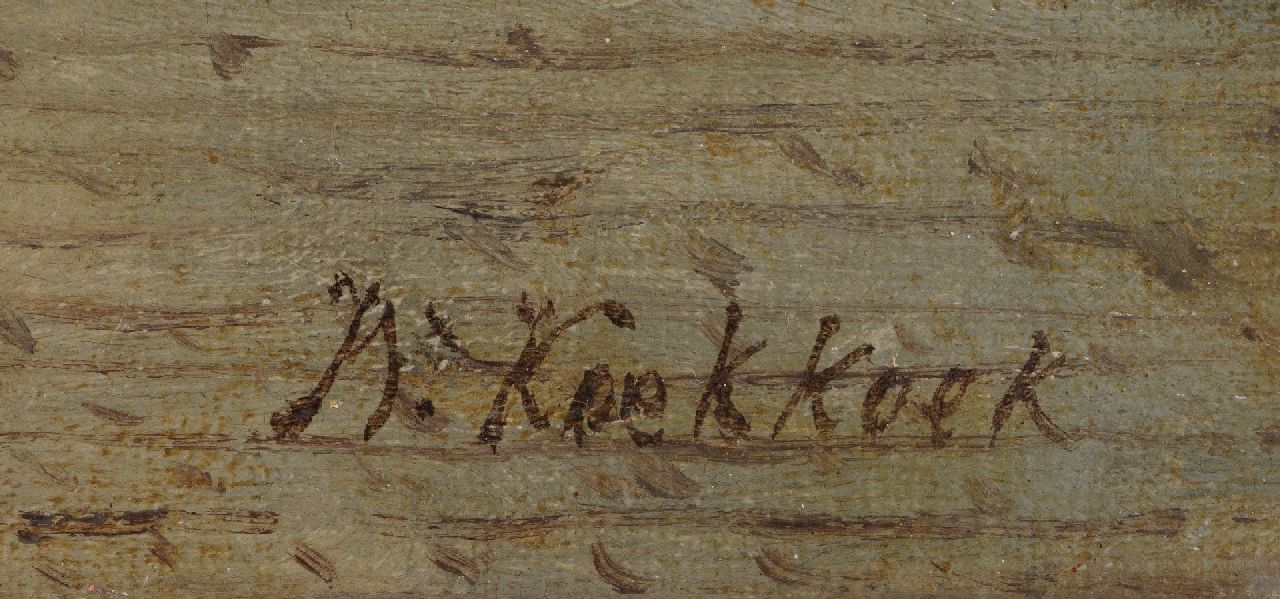 Willem Koekkoek Signaturen Holländische Straße mit Figuren