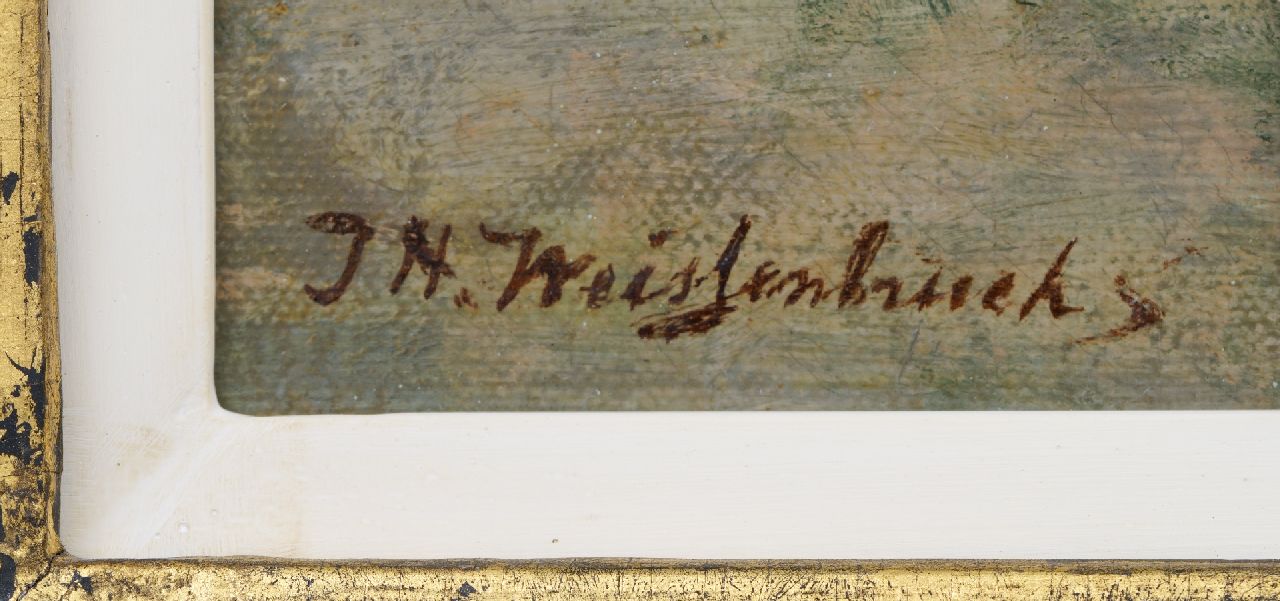 Jan Hendrik Weissenbruch Signaturen Muschelfischer in der Brandung
