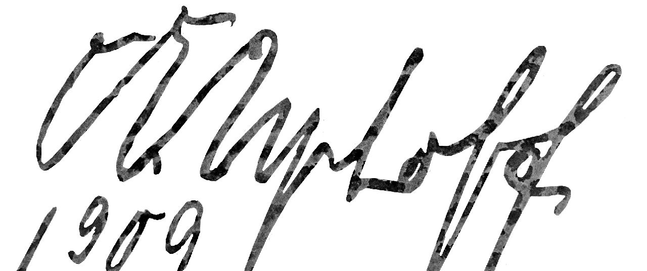 Europese School, 20e eeuw Signaturen Herbstlandschaft