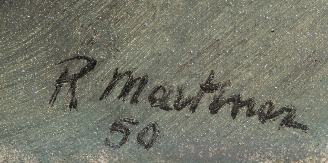 Raoul Martinez Signaturen Stillleben mit Teekanne und Pfirsichen beim Fenster