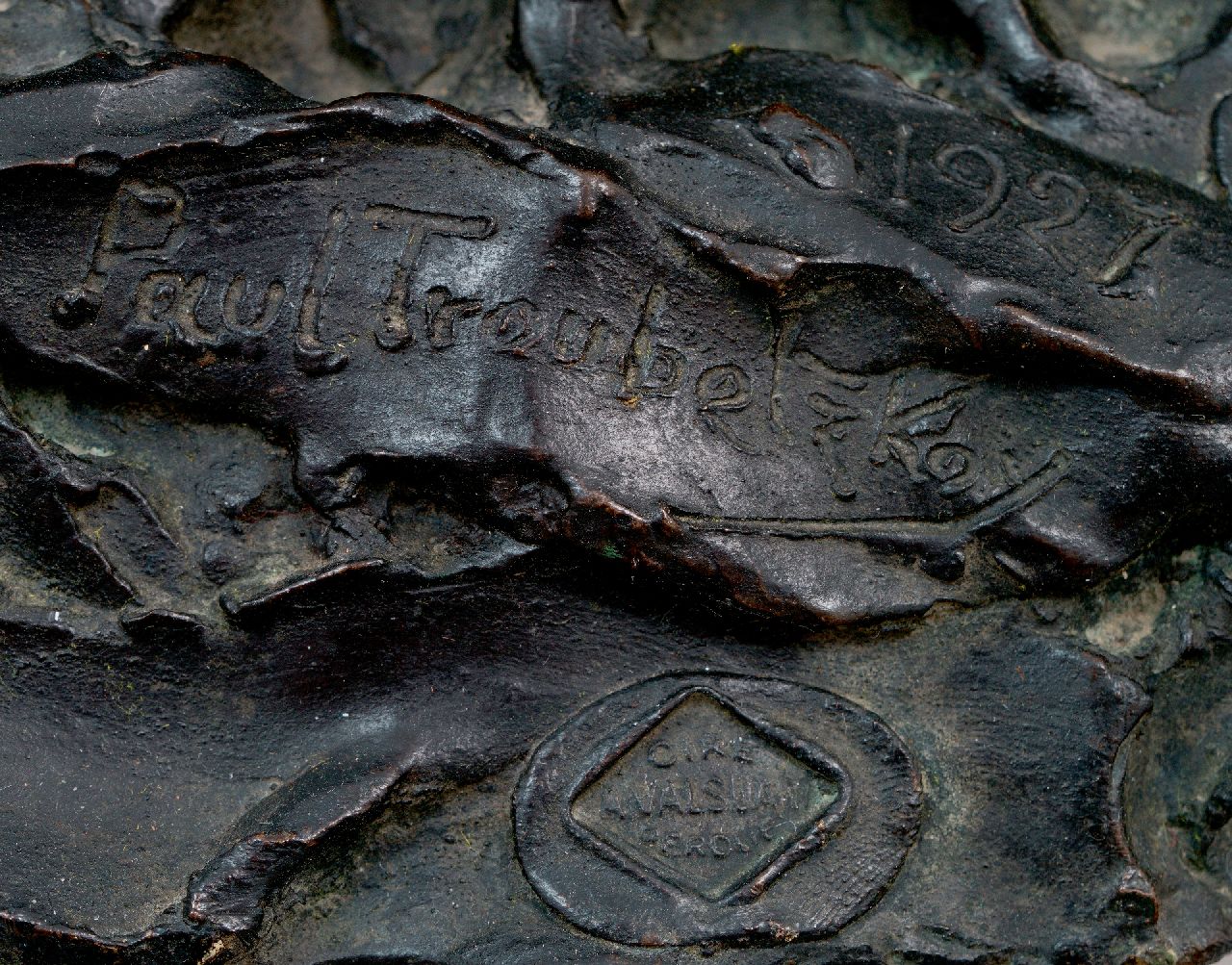 Paul Troubetzkoy Signaturen Pferd zieht vollen Wagen