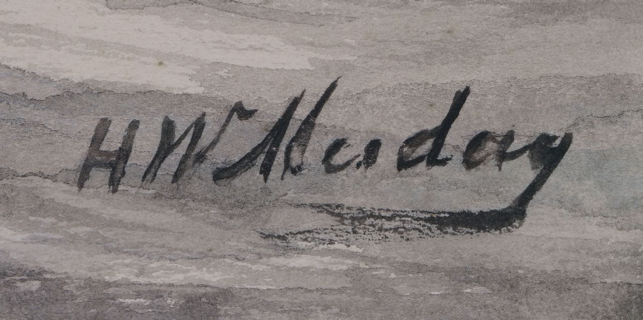 Hendrik Willem Mesdag Signaturen Fischerboote auf dem offenen Meer