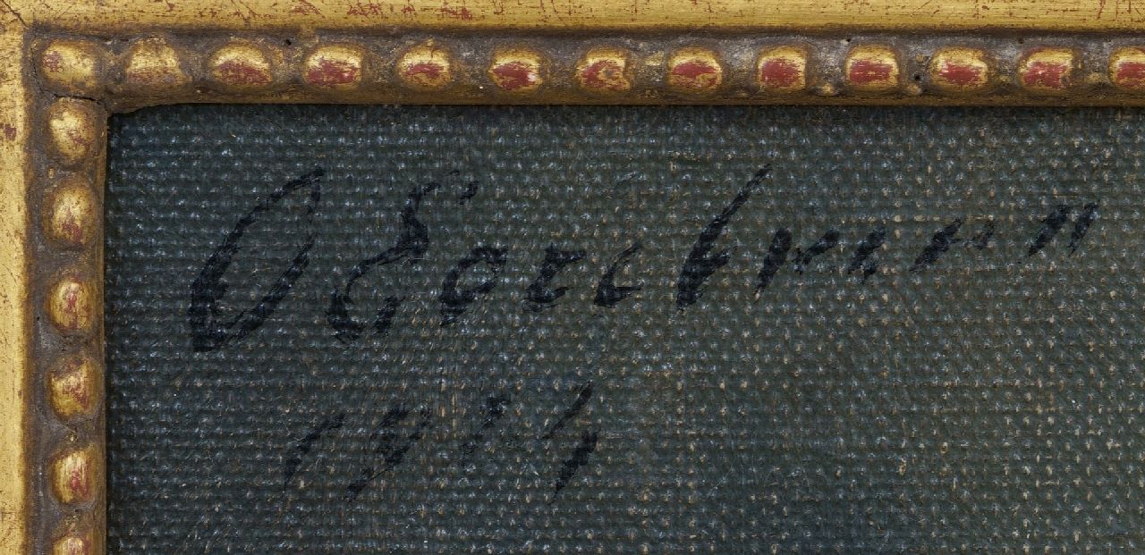 Otto Eerelman Signaturen Bernhardiner Welpe in seinem Korb