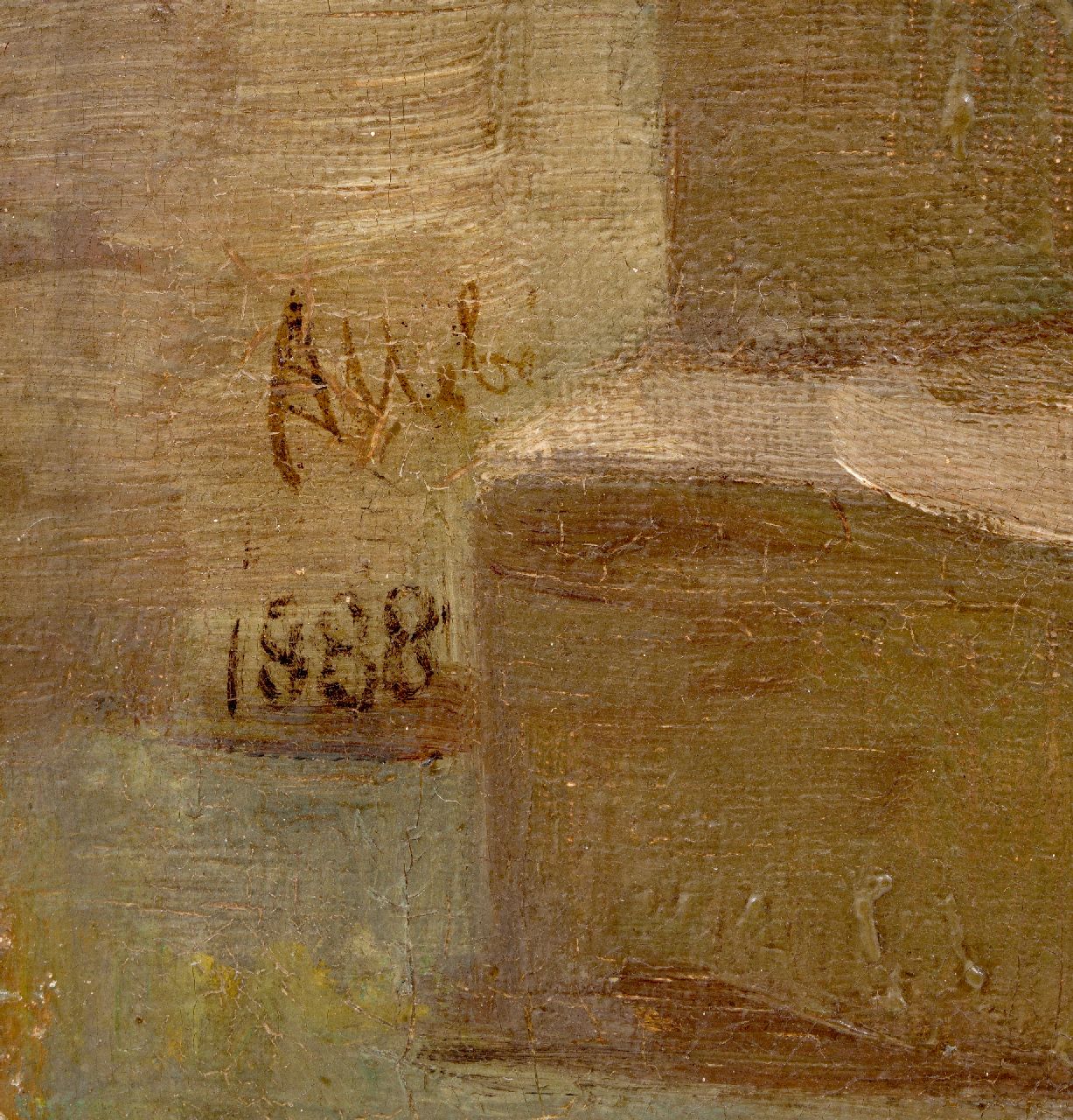 August Allebé Signaturen Ein leerer Krug