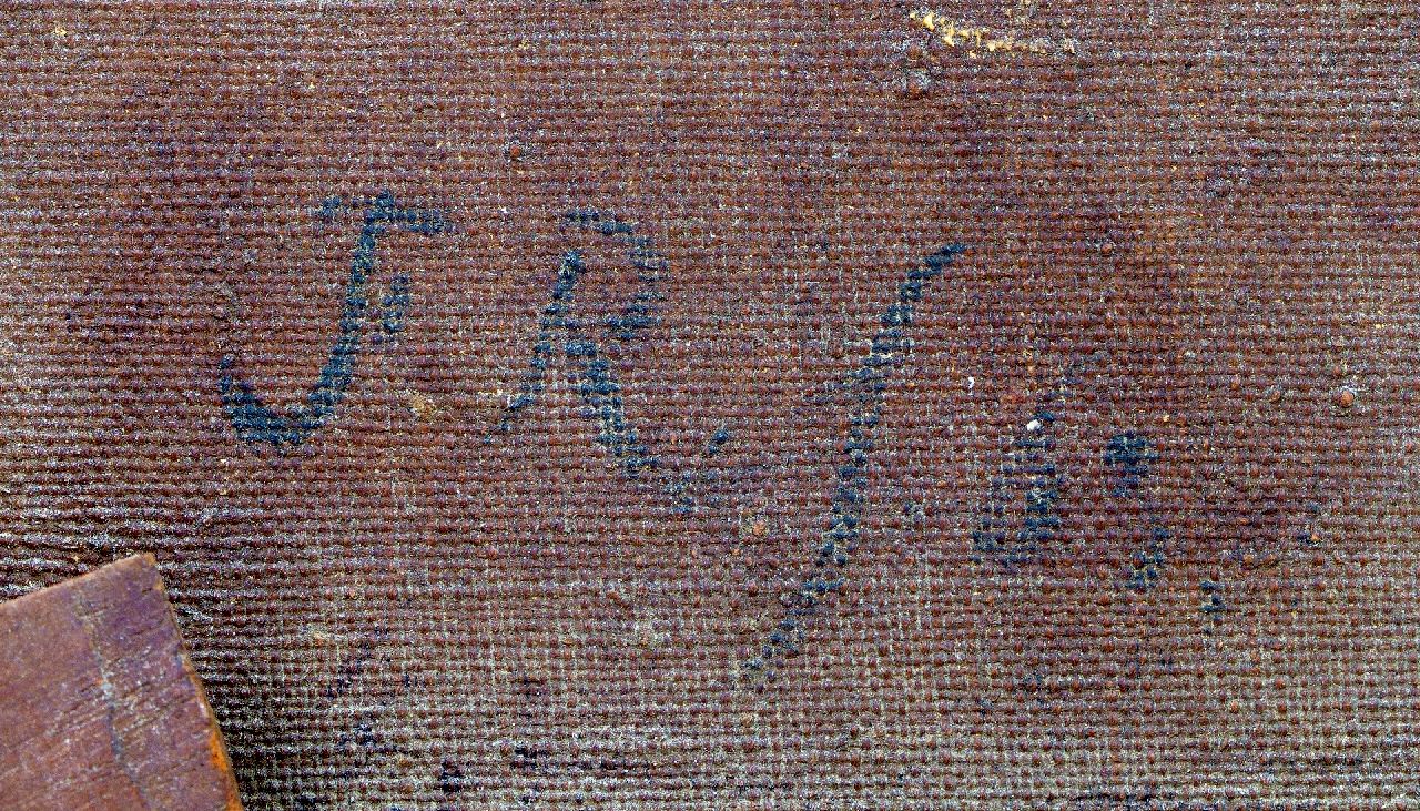 Frederik Roosdorp Signaturen Sonniges Stadtbild mit der Alte Kirche von Delft