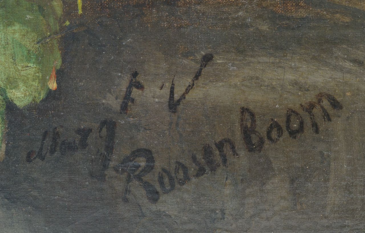 Margaretha Roosenboom Signaturen Chrysanthemen auf einem Steinsockel