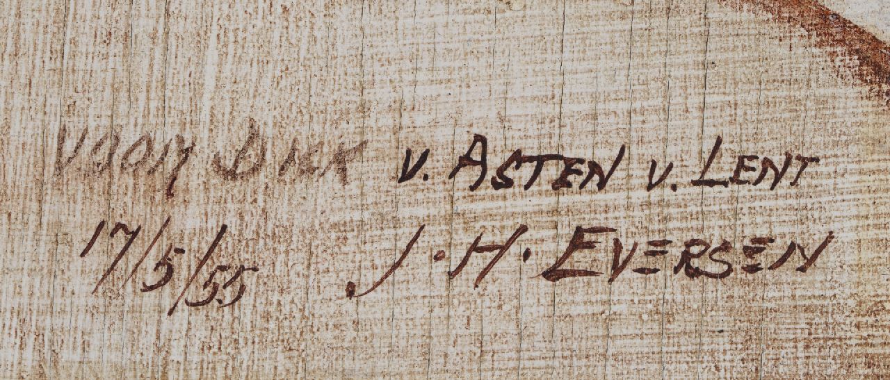 Jan Eversen Signaturen Porträt eines Dackels