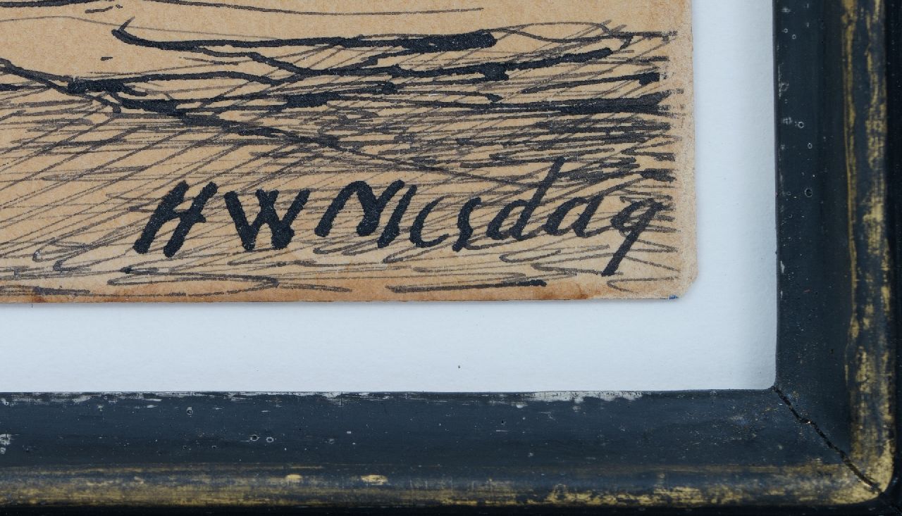 Hendrik Willem Mesdag Signaturen Fischerboote in der Brandung, Scheveningen