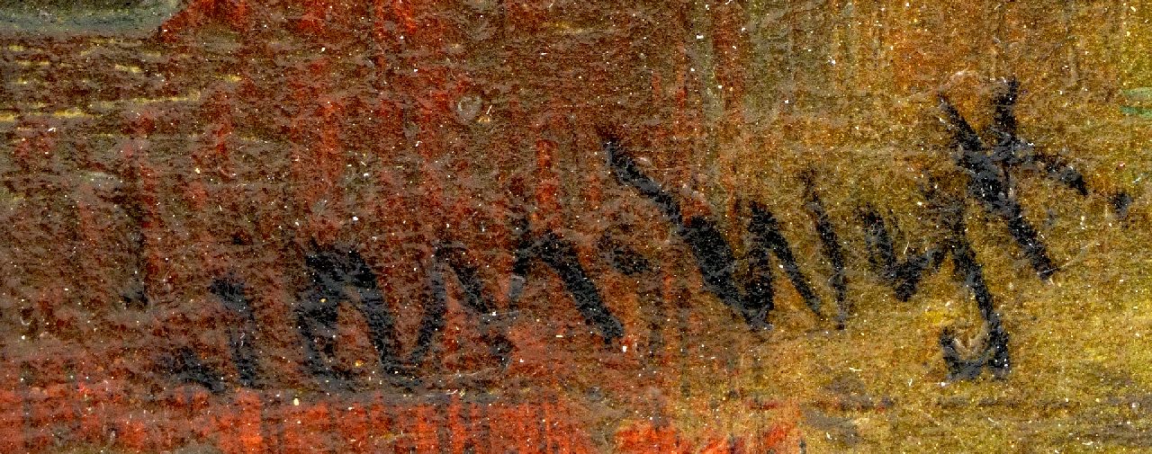 Henri van Wijk Signaturen Fischer bei Sonnenuntergang