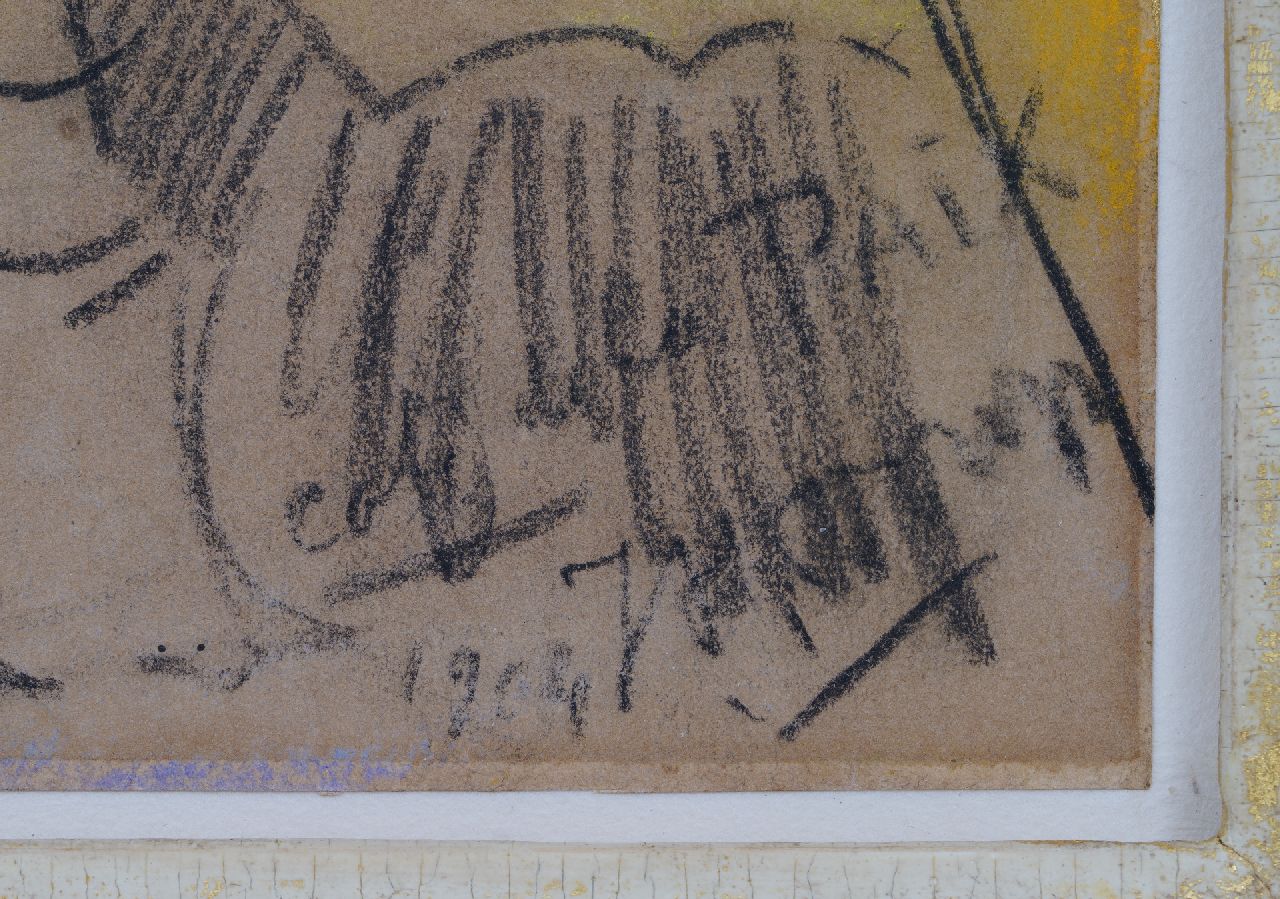 Jan Toorop Signaturen Elegante Gesellschaft im Café de la Paix, Paris