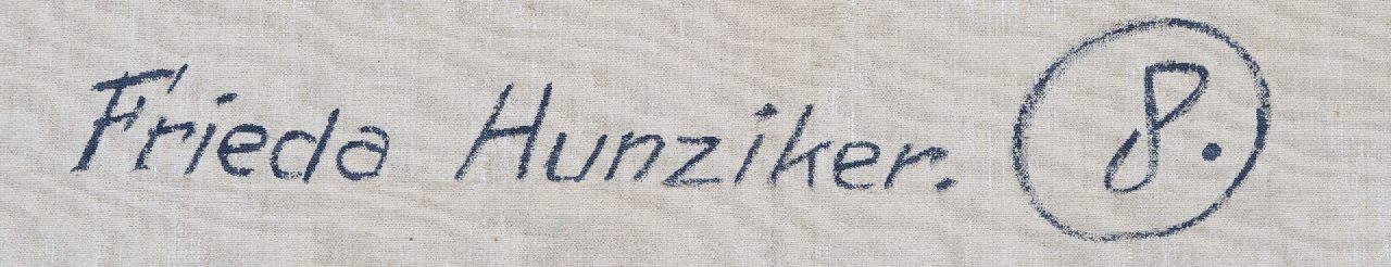 Frieda Hunziker Signaturen Ziegen hinter Zäunen
