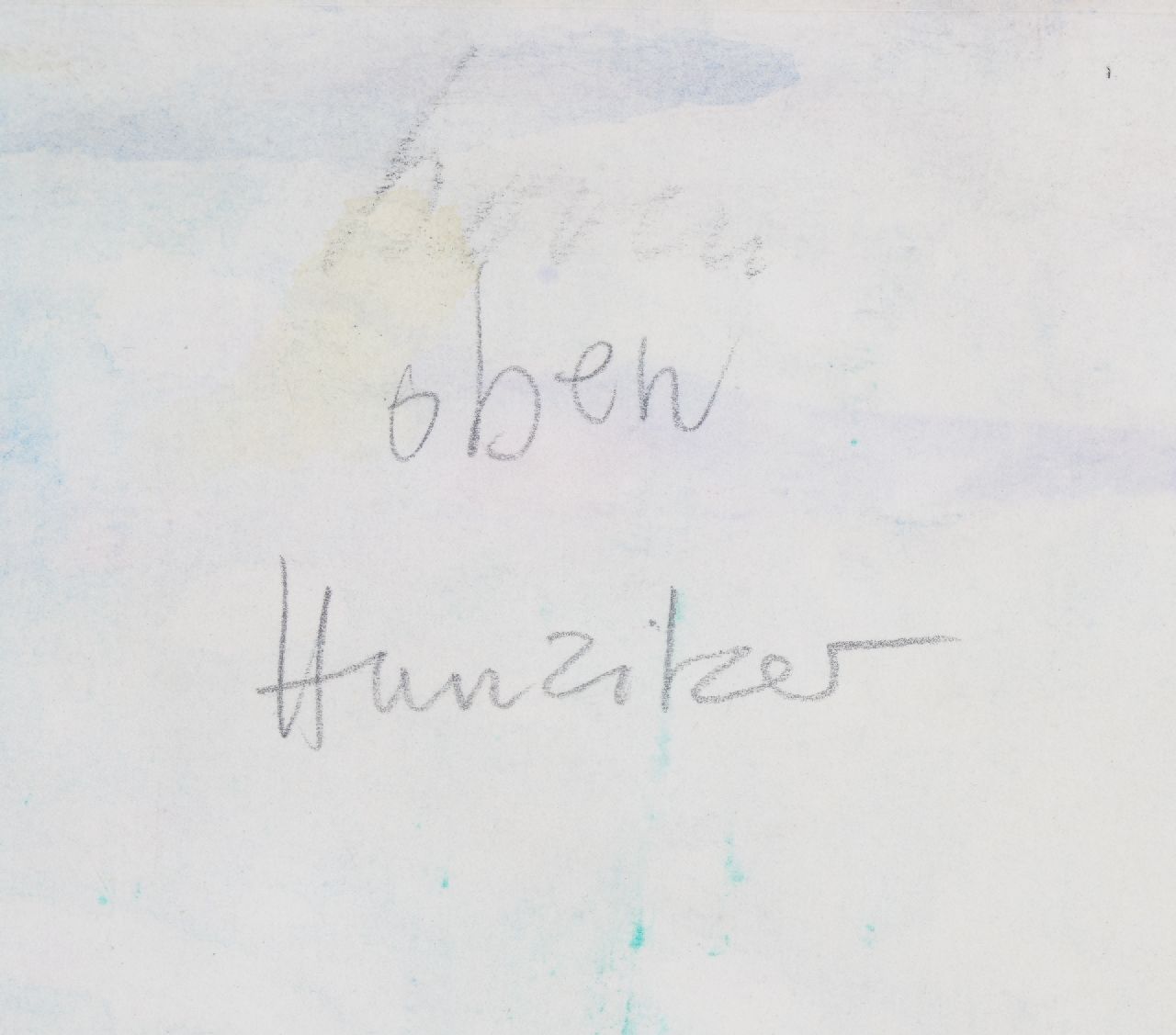 Frieda Hunziker Signaturen Vorstudie zum letzten Gemälde