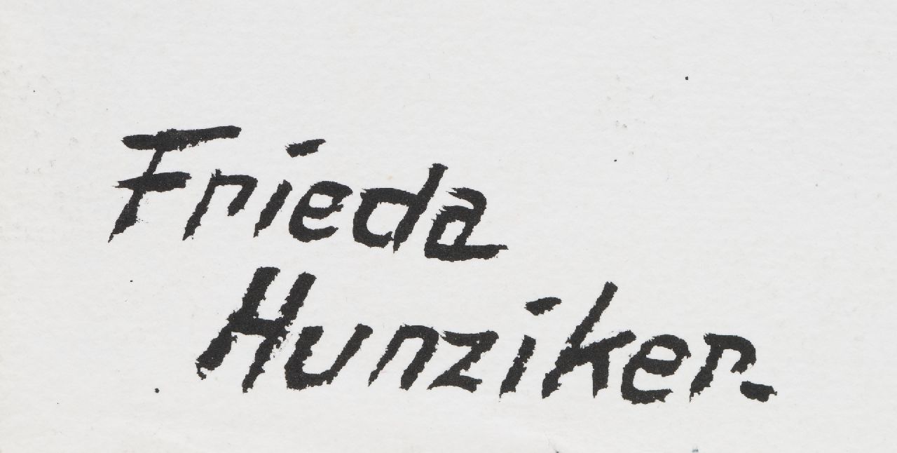 Frieda Hunziker Signaturen Studie für Curaçao