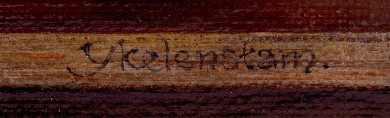 Hendrikus IJkelenstam Signaturen Stillleben mit Glasflasche