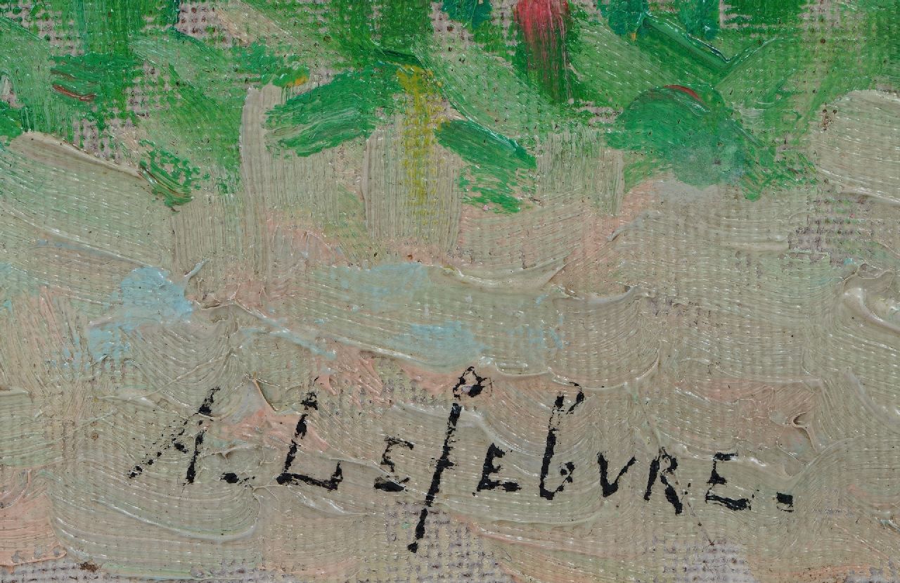 Albert Lefebvre Signaturen Hyazinthenfelder hinter den Dünen bei Noordwijk