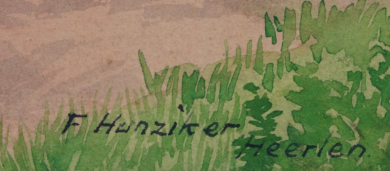 Frieda Hunziker Signaturen Gemüsegarten auf einem Bauernhof, Heerlen