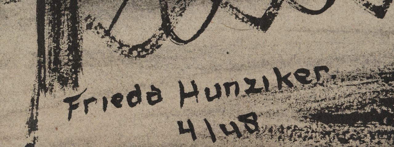 Frieda Hunziker Signaturen Vorbereitende Studie 'Komposition'