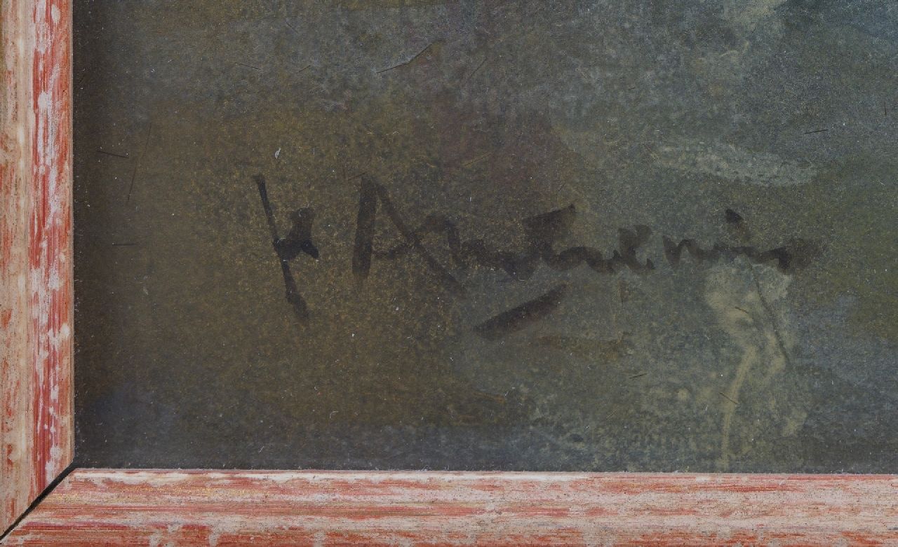 Floris Arntzenius Signaturen Belebte Spuistraat in Den Haag