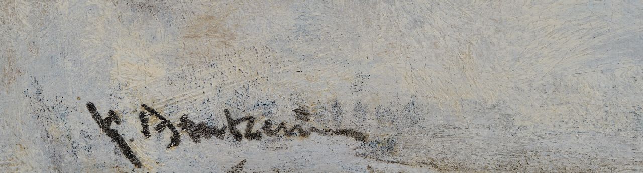 Floris Arntzenius Signaturen Buitenhof, Den Haag, im Schnee