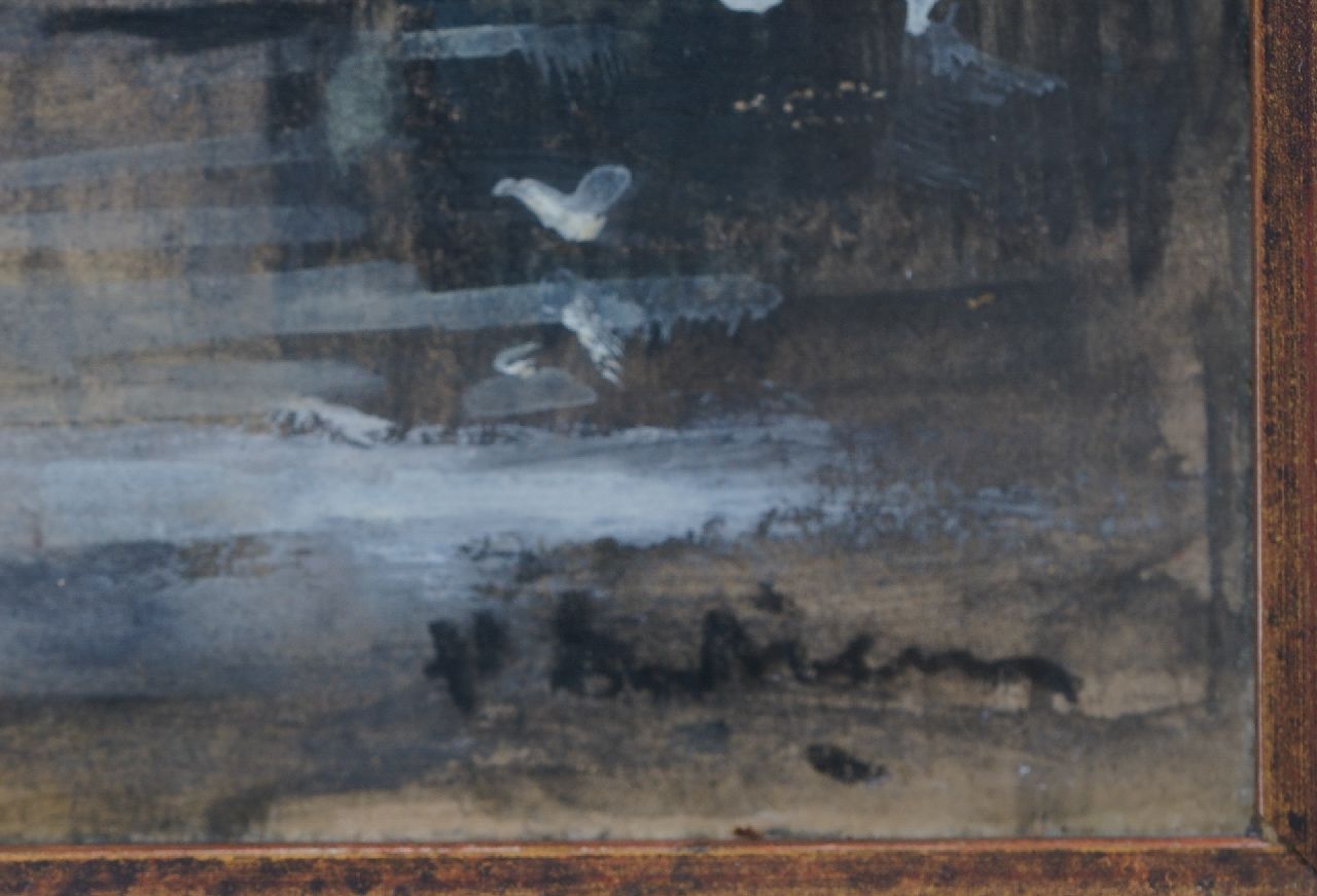 Floris Arntzenius Signaturen Blick auf die Rückseite des Binnenhofs, Den Haag