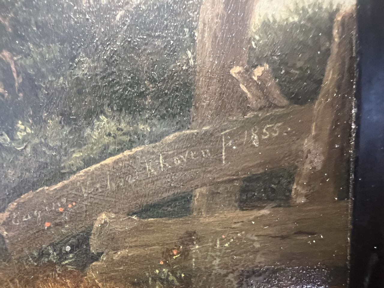 Joseph van Dieghem Signaturen Landschaft mit zwei Schafen und einem Lamm