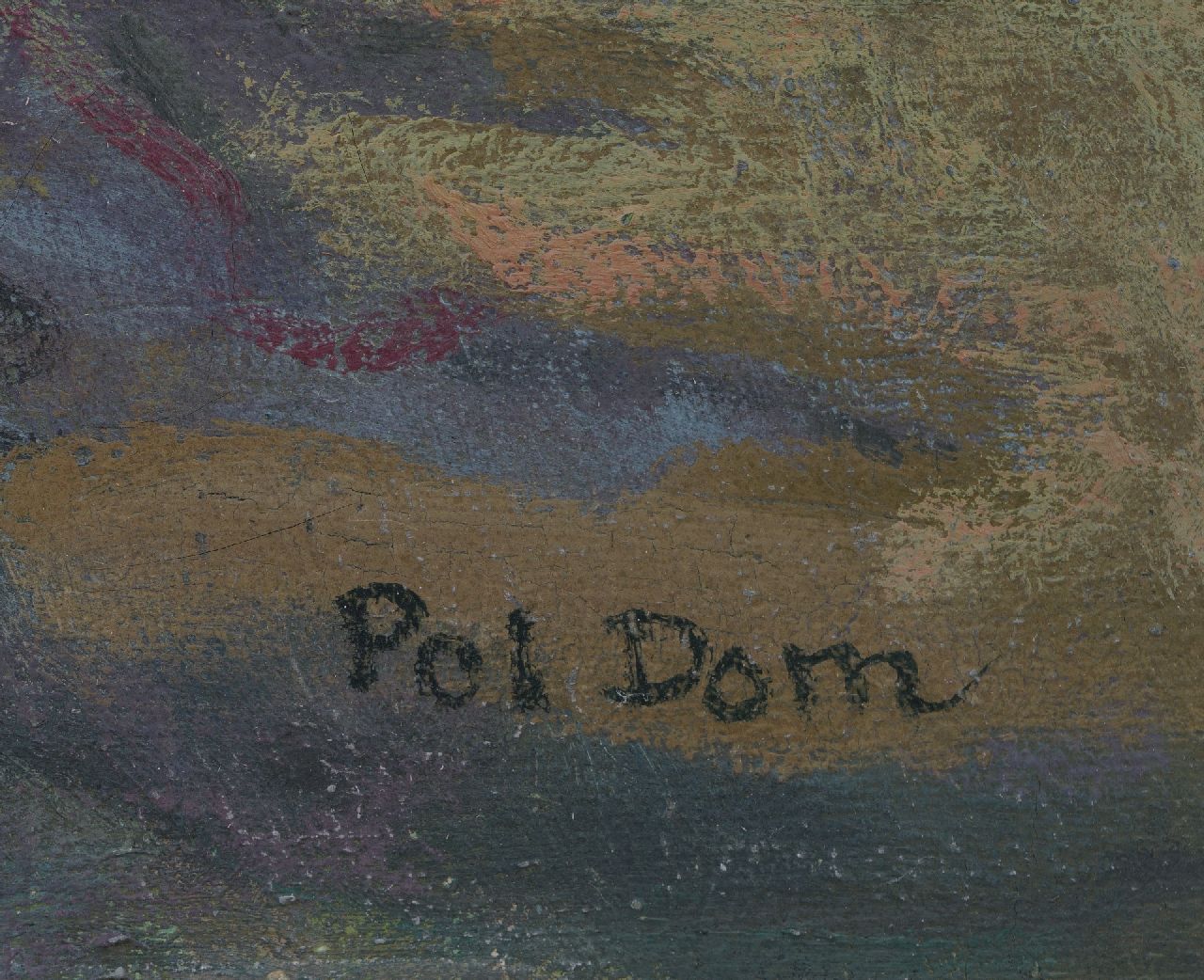 Pol Dom Signaturen Zuschauer beim Anschauen der Rennpferde auf der Koppel der Galopprennbahn Duindigt in Wassenaar