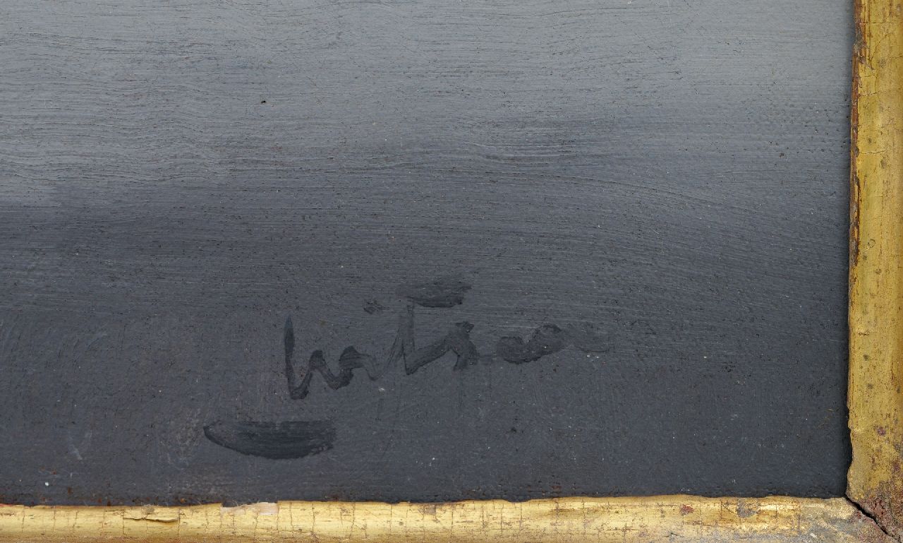 Willem Witsen Signaturen Stillleben mit Früchten und Vase mit Blumen