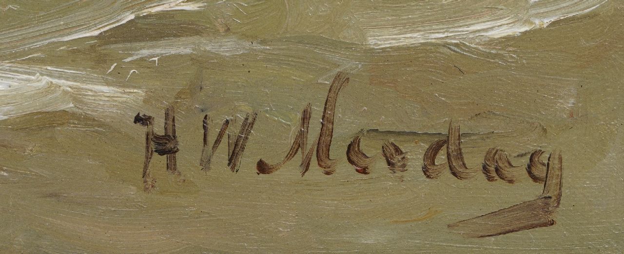 Hendrik Willem Mesdag Signaturen Abfahrt der Fischereiflotte, Scheveningen